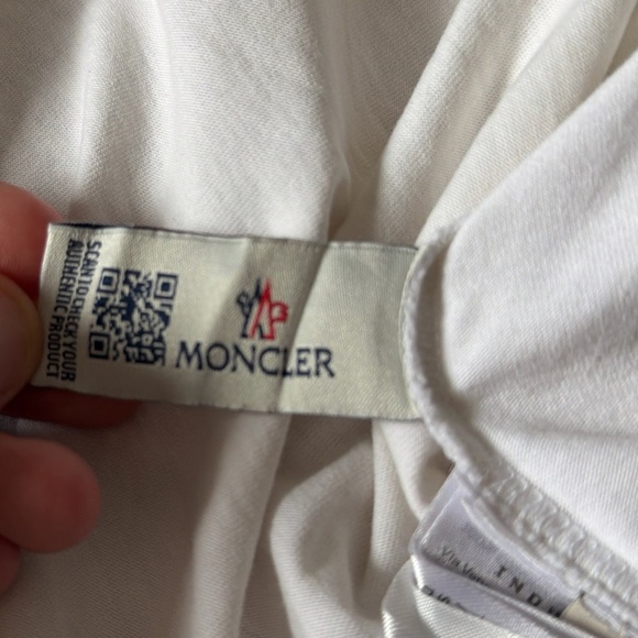 Moncler White Tee with Winged Design - Picture 4 of 6